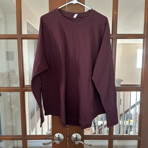 NWOT Zella Brown Cotton Long Sleeve Shirt - Picture 1 of 6